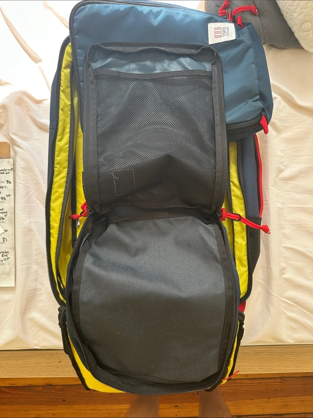 Topo Designs Navy Explorer Travel Bag 40L + 2 matching Packing Cubes